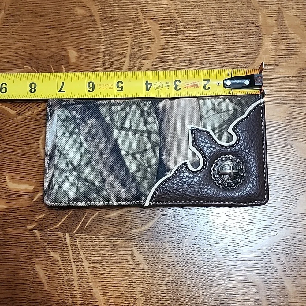 Camo wallet cross checkbook camouflage long